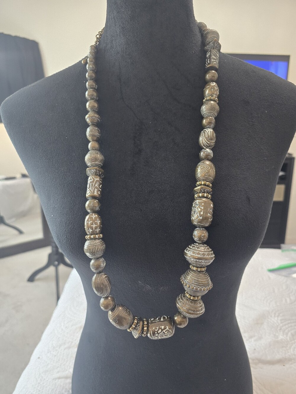 Stunning Vintage Chico's Statement Piece Necklace 18in